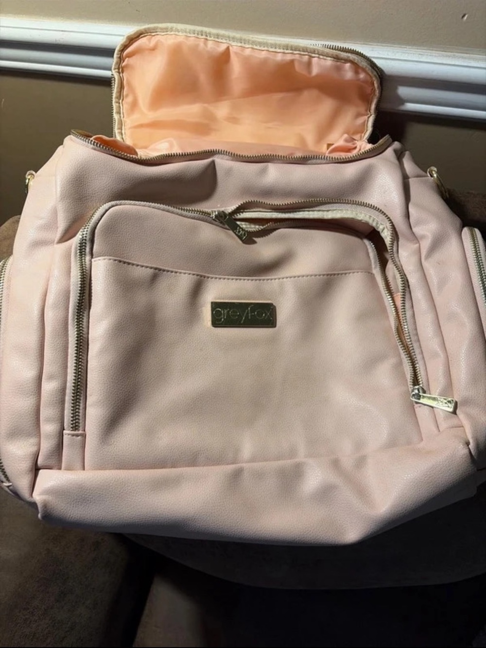 Blush Pink Baby Bag Backpack - Convertible Diaper Tote